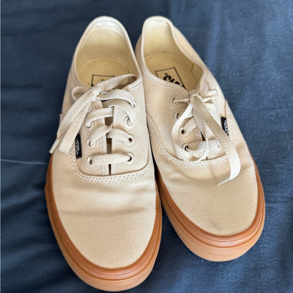 Vans Cream Canvas Gum Sole Sneakers